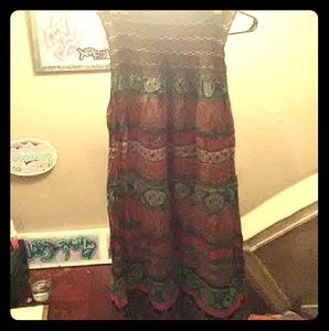 Multicolored Strapeless dress